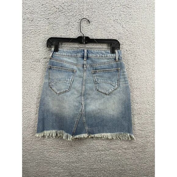 Driftwood Steff Suede Patch Skirt Size 25 Denim Jeans Skirt New - Picture 2 of 6